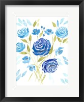 Cerulean Blooms II Framed Print