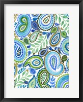 Blue & Green Paisley II Fine Art Print