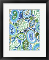 Blue & Green Paisley II Framed Print
