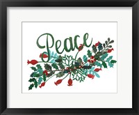 Cut Wreath Christmas II Framed Print