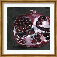 Pomegranate Study on Black I Fine Art Print