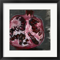 Pomegranate Study on Black II Framed Print