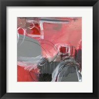 Red & Gray Abstract I Framed Print