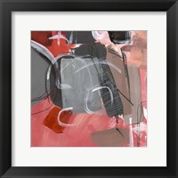 Red & Gray Abstract II Fine Art Print