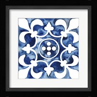 Cobalt Tile III Framed Print