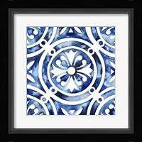 Cobalt Tile IV Framed Print