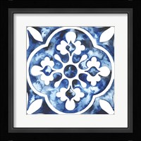 Cobalt Tile I Framed Print
