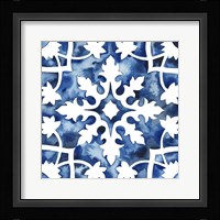 Cobalt Tile V Framed Print