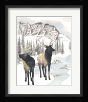 Winter Elk II Framed Print
