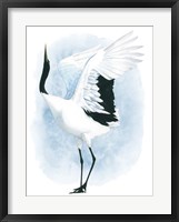 Dancing Crane I Framed Print