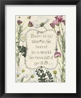 Pressed Floral Quote I Framed Print