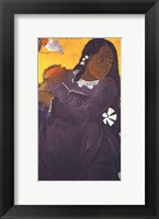 Woman with Mango Fine Art Print