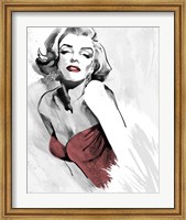 Marilyn's Pose Red Dress Fine Art Print