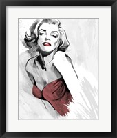 Marilyn's Pose Red Dress Fine Art Print