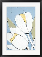 White Tulip Triptych I Framed Print
