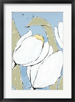 White Tulip Triptych II Framed Print