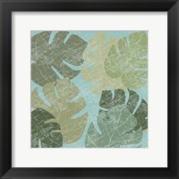 Faded Tropical Leaves II Framed Print