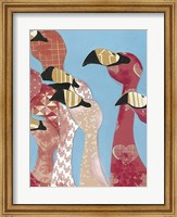 Flock of Flamingoes I Fine Art Print