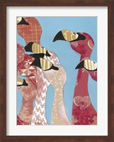 Flock of Flamingoes I Fine Art Print