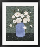 Mason Jar Bouquet IV Framed Print