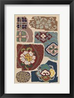 Japanese Textile Design III Framed Print