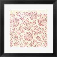 Weathered Patterns in Red VII Framed Print