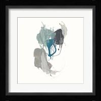 Teal Gesture III Framed Print