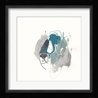 Teal Gesture IV Framed Print