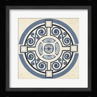 Indigo Motif IV Framed Print
