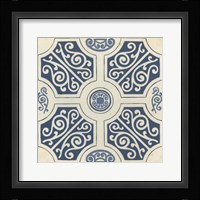 Indigo Motif VII Framed Print