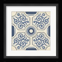 Indigo Motif IX Framed Print