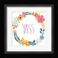 Snarky Florals III Framed Print