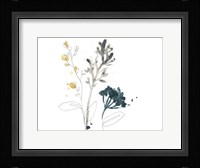 Navy Garden Inspiration I Framed Print