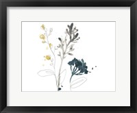 Navy Garden Inspiration I Framed Print