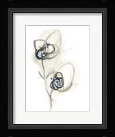 Monochrome Floral Study IX Framed Print