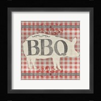 Gingham BBQ I Framed Print