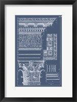 Column & Cornice Blueprint II Framed Print