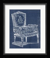 Antique Chair Blueprint I Framed Print