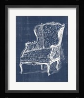 Antique Chair Blueprint III Framed Print
