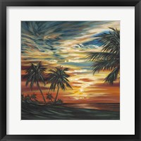Stunning Tropical Sunset I Framed Print