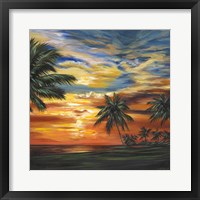 Stunning Tropical Sunset II Framed Print