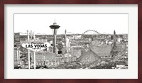 Vegas Skyline in B&W Fine Art Print