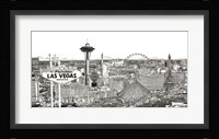 Vegas Skyline in B&W Fine Art Print