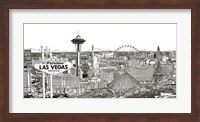 Vegas Skyline in B&W Fine Art Print