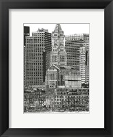 B&W Us Cityscape-Boston Fine Art Print