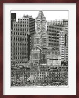 B&W Us Cityscape-Boston Fine Art Print
