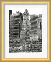 B&W Us Cityscape-Boston Fine Art Print