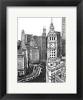 B&W Us Cityscape-Chicago Fine Art Print