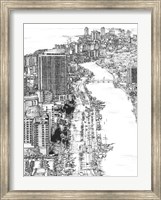 B&W Us Cityscape-Miami Fine Art Print