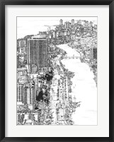B&W Us Cityscape-Miami Fine Art Print